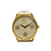 Pre-owned Stainless Steel watches Gucci Vintage , Beige , Dames