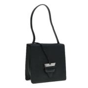 Pre-owned Leather shoulder-bags Loewe Pre-owned , Black , Dames