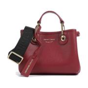 Mini Handtas met Hertenprint en Lint Schouderband Emporio Armani , Red...