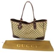 Pre-owned Canvas totes Gucci Vintage , Brown , Dames