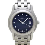 Pre-owned Stainless Steel watches Gucci Vintage , Black , Dames