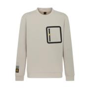 Heren Crewneck Sweatshirt Fw24-2013 Synthetisch F**k , White , Heren