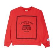 Rode 'Musique' Crewneck met Chateau Josué Gallery Dept. , Red , Heren