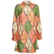 Pre-owned Silk dresses Gucci Vintage , Multicolor , Dames