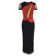 Pre-owned Polyester dresses Loewe Pre-owned , Black , Dames