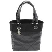 Pre-owned Canvas totes Chanel Vintage , Black , Dames