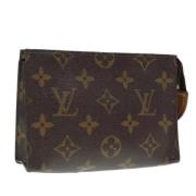 Pre-owned Canvas pouches Louis Vuitton Vintage , Brown , Dames