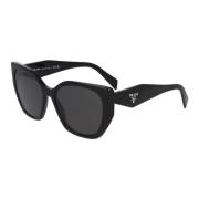 Moderne Onregelmatige Zonnebril Prada , Black , Unisex