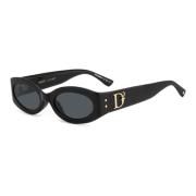 Zwart/Grijs Zonnebril Dsquared2 , Black , Dames