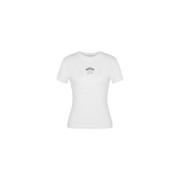 Wit Logo Voorkant T-Shirt Moschino , White , Dames