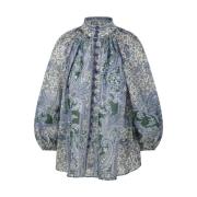 Groene Paisley Blouse Zimmermann , Green , Dames