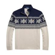 Katoenen wit-navy trui Ralph Lauren , White , Heren