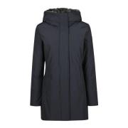 Faux Fur Parka voor koud weer Woolrich , Blue , Dames