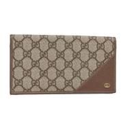 Pre-owned Leather wallets Gucci Vintage , Beige , Dames