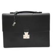 Pre-owned Leather handbags Cartier Vintage , Black , Heren