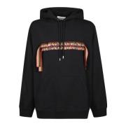 Oversized Hoodie met Kantkant Lanvin , Black , Heren