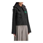 Geruite Katoenen Anorak met Ruit Barbour , Black , Dames