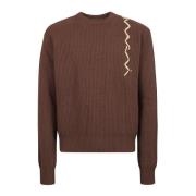 Casual Ronde Hals Sweater Marni , Brown , Heren