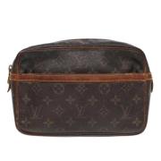 Pre-owned Canvas clutches Louis Vuitton Vintage , Brown , Dames