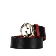 Pre-owned Leather belts Gucci Vintage , Black , Dames