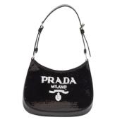 Pre-owned Leather handbags Prada Vintage , Black , Dames