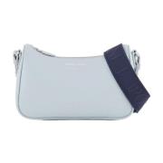 Blauwe Baguette Schoudertas met Logo Lettering Emporio Armani , Blue ,...