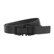 Stijlvolle leren riem voor mannen Salvatore Ferragamo , Black , Heren