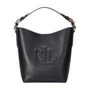 Dames Schoudertas, Leer, Stijlvol Model Ralph Lauren , Black , Dames