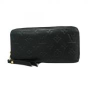 Pre-owned Leather wallets Louis Vuitton Vintage , Black , Dames