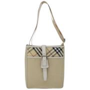 Pre-owned Canvas shoulder-bags Burberry Vintage , Beige , Dames