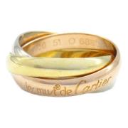 Pre-owned Metal rings Cartier Vintage , Yellow , Dames