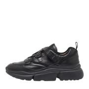 Pre-owned Leather sneakers Chloé Pre-owned , Black , Dames