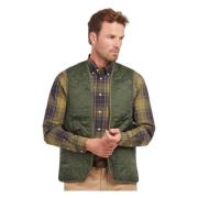 Gewatteerde Rits-In Voering Vest Barbour , Green , Heren