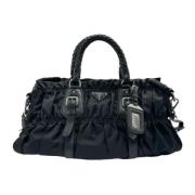 Pre-owned Leather shoulder-bags Prada Vintage , Black , Dames