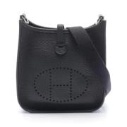 Pre-owned Leather shoulder-bags Hermès Vintage , Black , Dames