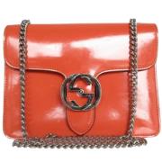 Pre-owned Leather gucci-bags Gucci Vintage , Orange , Dames