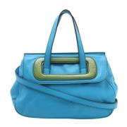 Pre-owned Leather handbags Loewe Pre-owned , Blue , Dames