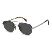 Zwarte Metalen Zonnebril Eyewear by David Beckham , Black , Heren