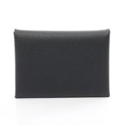 Pre-owned Leather wallets Hermès Vintage , Black , Dames