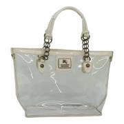 Pre-owned Vinyl shoulder-bags Burberry Vintage , White , Dames