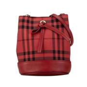 Pre-owned Canvas shoulder-bags Burberry Vintage , Red , Dames