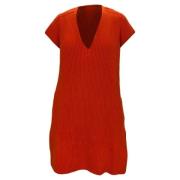 Pre-owned Wool dresses Hermès Vintage , Orange , Dames