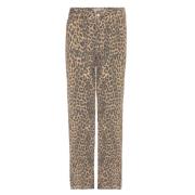 Leopard Print Straight Fit Jeans Dante 6 , Brown , Dames