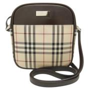 Pre-owned Canvas shoulder-bags Burberry Vintage , Beige , Dames