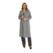 Klassieke Wol Winterjas Emporio Armani , Gray , Dames