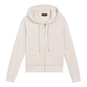 Velours Rits Hoodie Goud - Haver Marl Juicy Couture , Beige , Dames