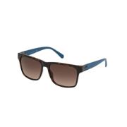 Bruine Resin Zonnebril voor Mannen Guess , Brown , Heren