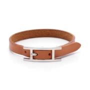 Pre-owned Leather bracelets Hermès Vintage , Brown , Dames