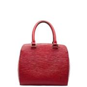 Pre-owned Leather handbags Louis Vuitton Vintage , Red , Dames