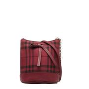 Pre-owned Canvas shoulder-bags Burberry Vintage , Red , Dames